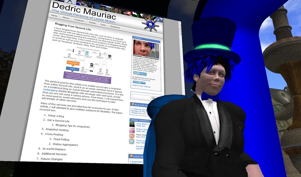 How To Blog from Second Life - Dedric Mauriac